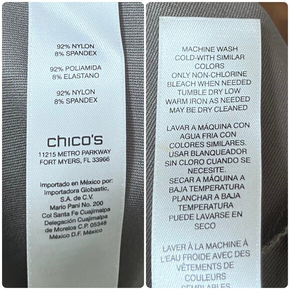 Chicos Nylon Blend Green Sleeveless Shell Tank Top Plus Size XL - Picture 6 of 7